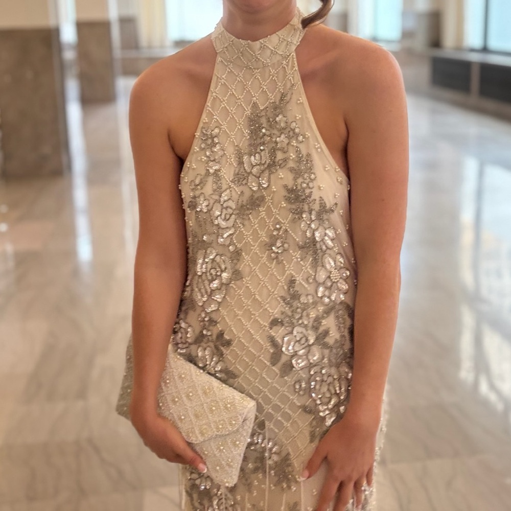 ASOS Beaded Feathered Dress - Picture 7 of 8